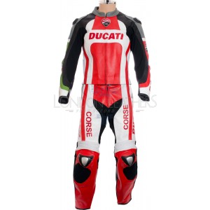 Ducati Corse Tri-Colour Leather Motorcycle Suit